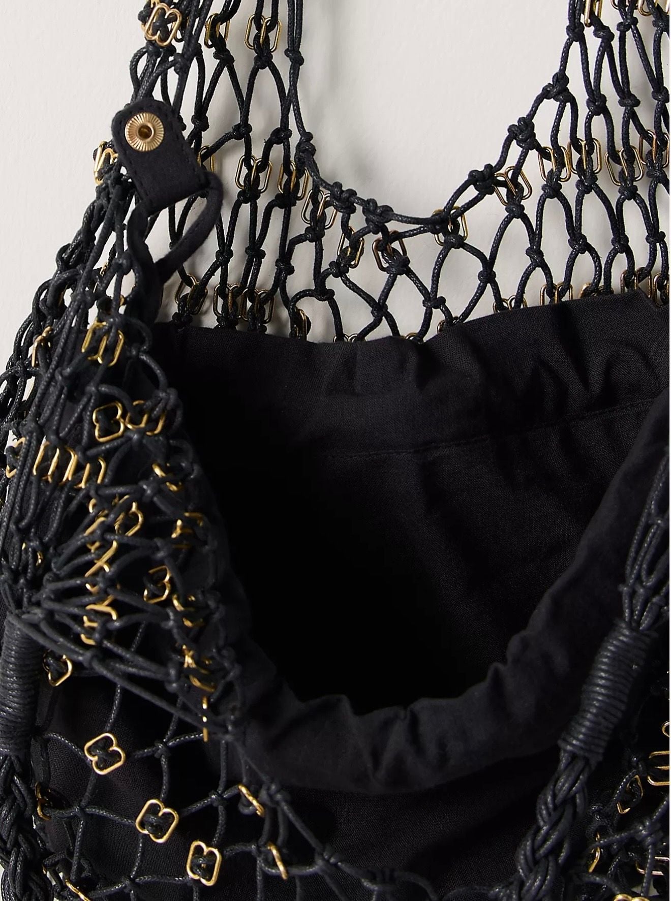 Free People Embellished Fringe Bag Black 4