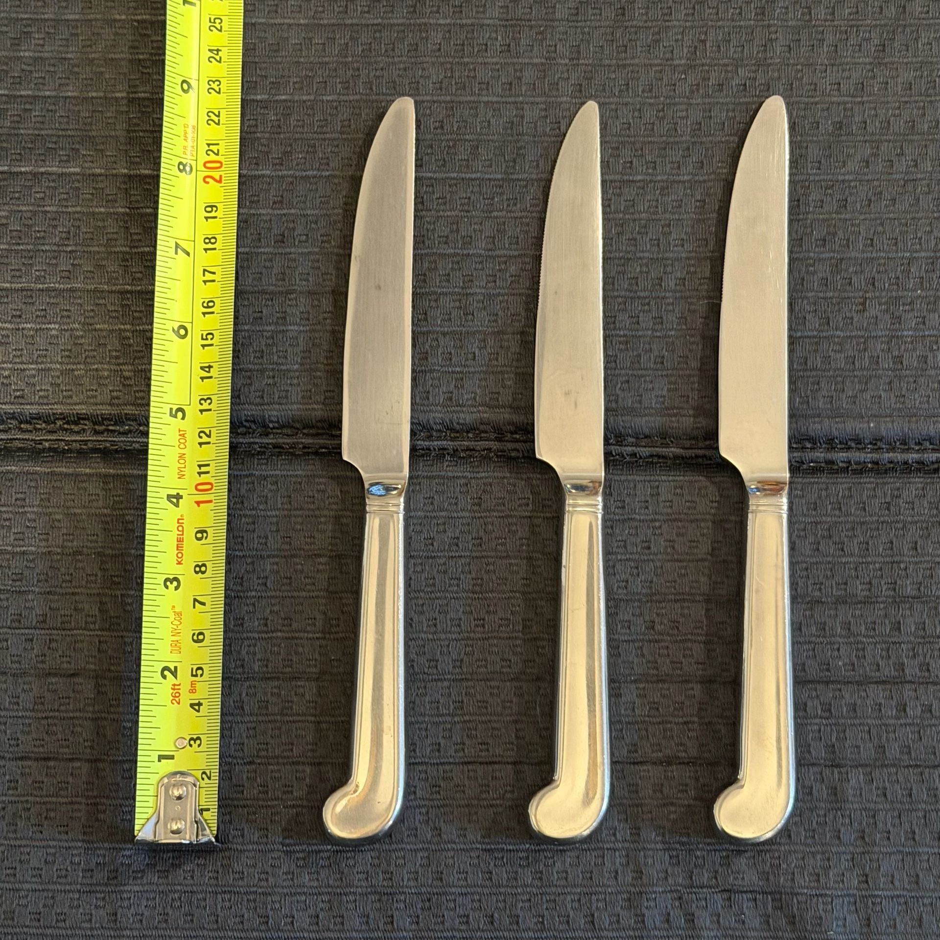 Martha Stewart Essentials MSE Stainless Dinner Knives Set Of 3 - 3/8” Thick 7