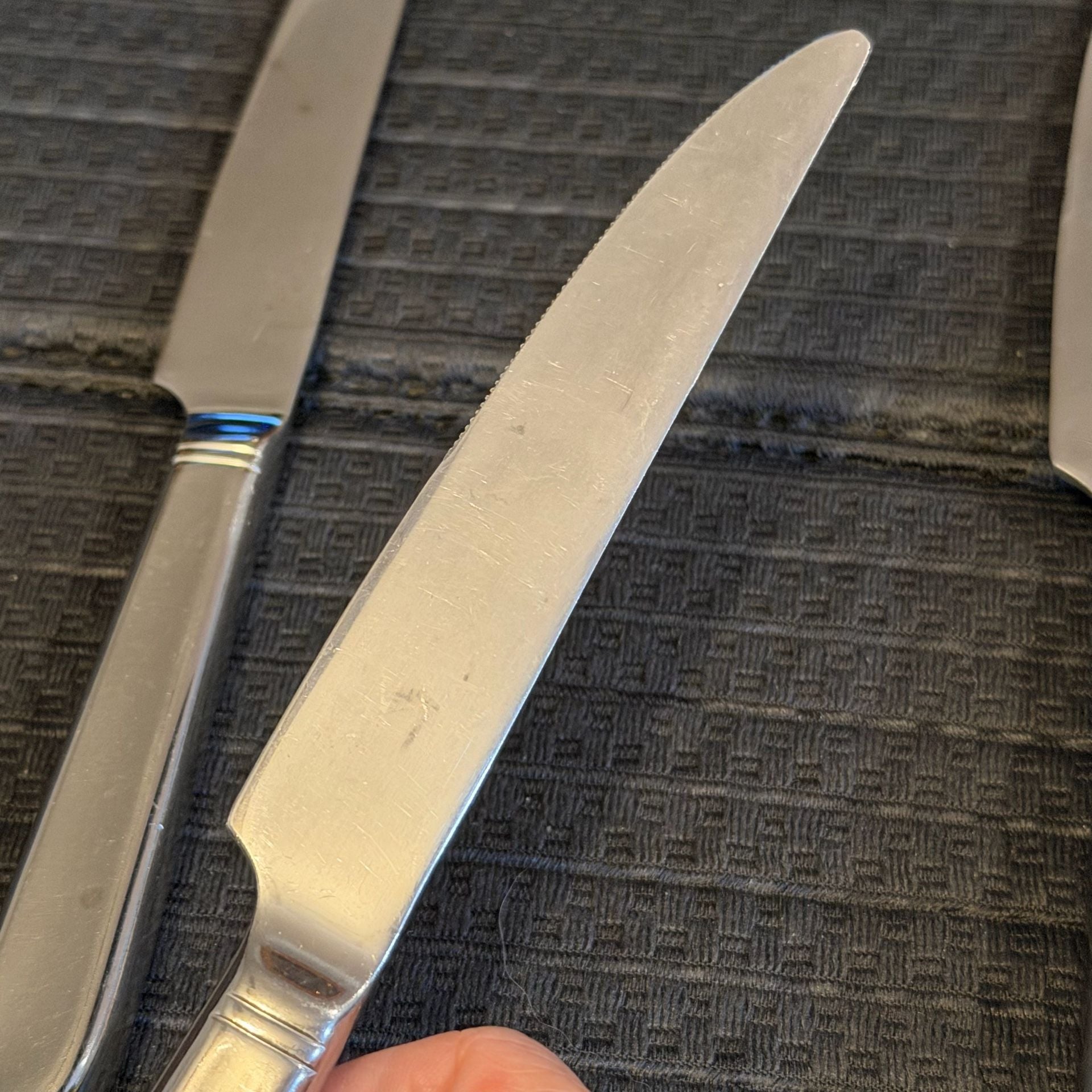 Martha Stewart Essentials MSE Stainless Dinner Knives Set Of 3 - 3/8” Thick 9