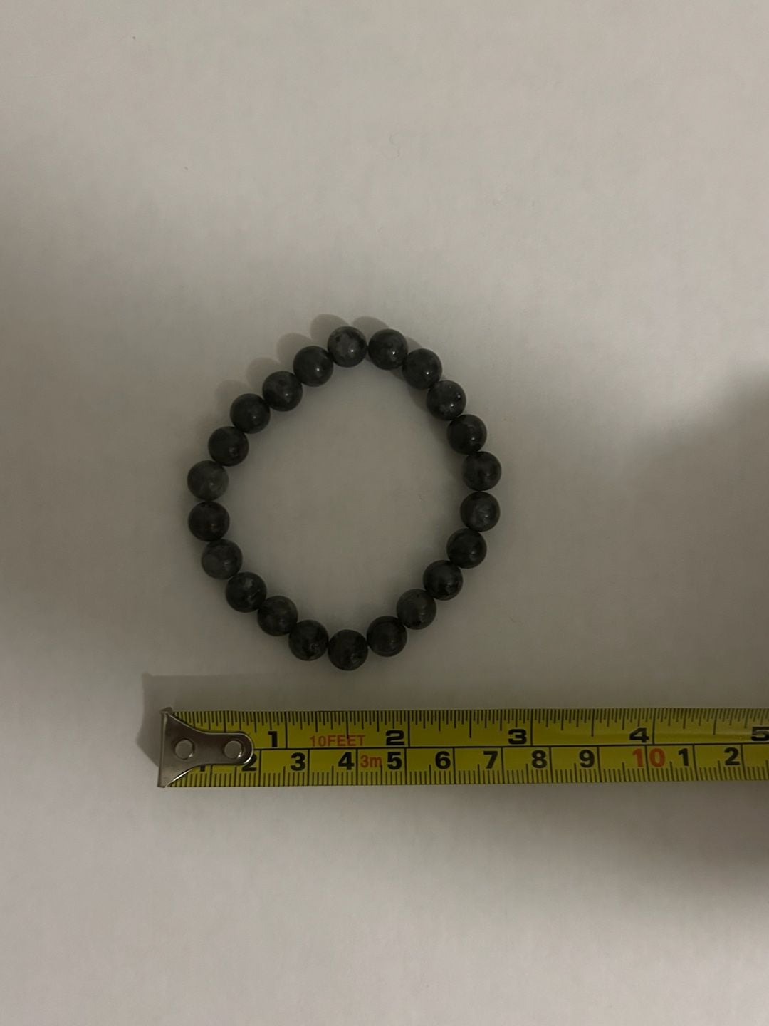 Natural Black Mica 8mm Beaded Stretch Bracelet 3