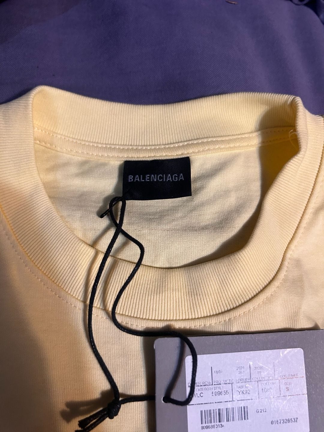 Balenciaga Basketball Oversized T-Shirt Size S Yellow Purple 6
