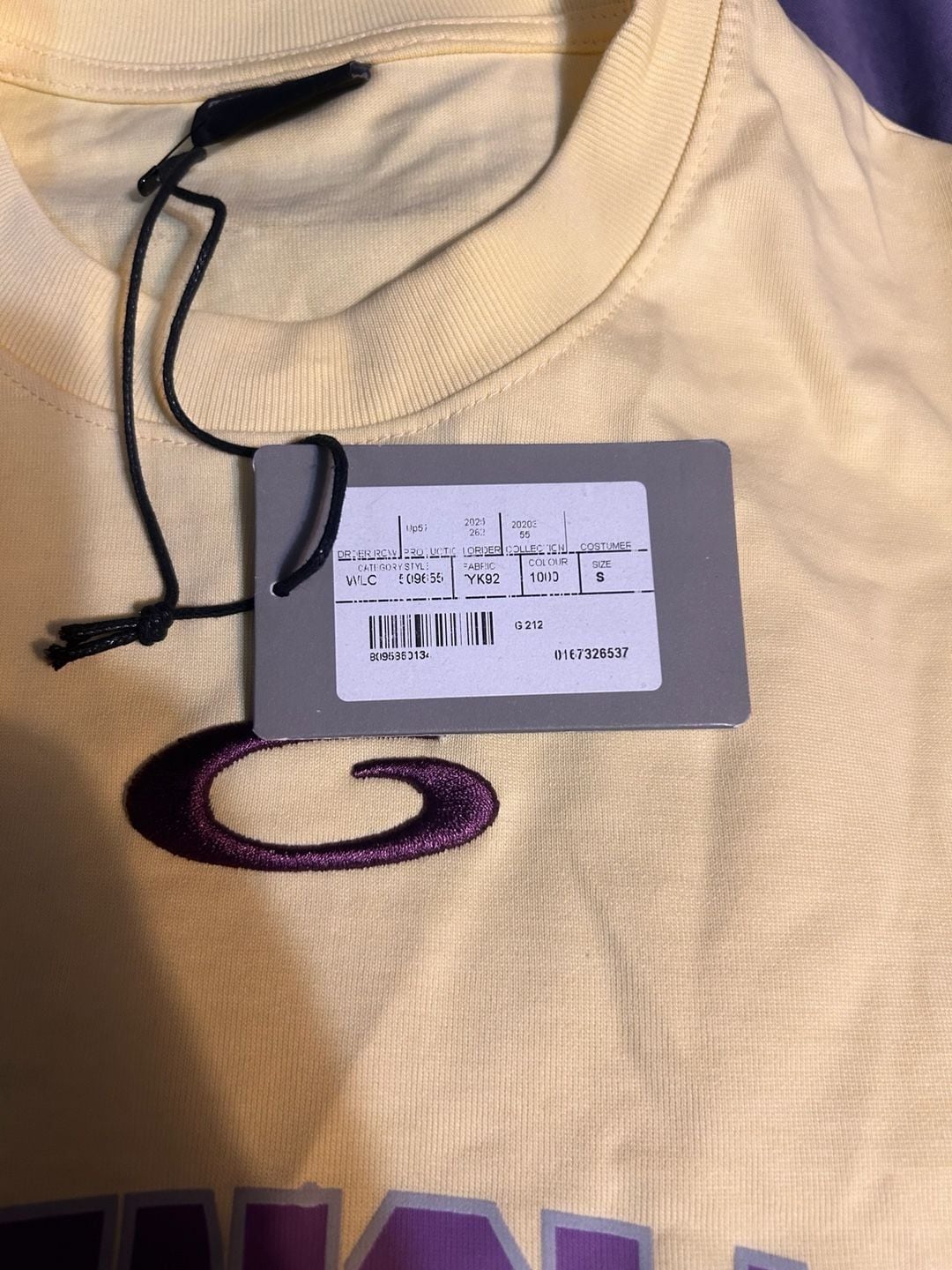 Balenciaga Basketball Oversized T-Shirt Size S Yellow Purple 5