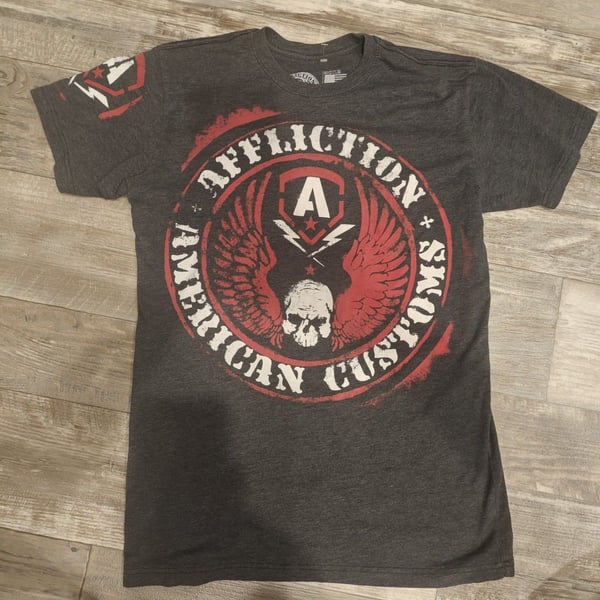 AFFLICTION SKULL AMERICAN CUSTOMS T-Shirt Men SZ. M Made in USA