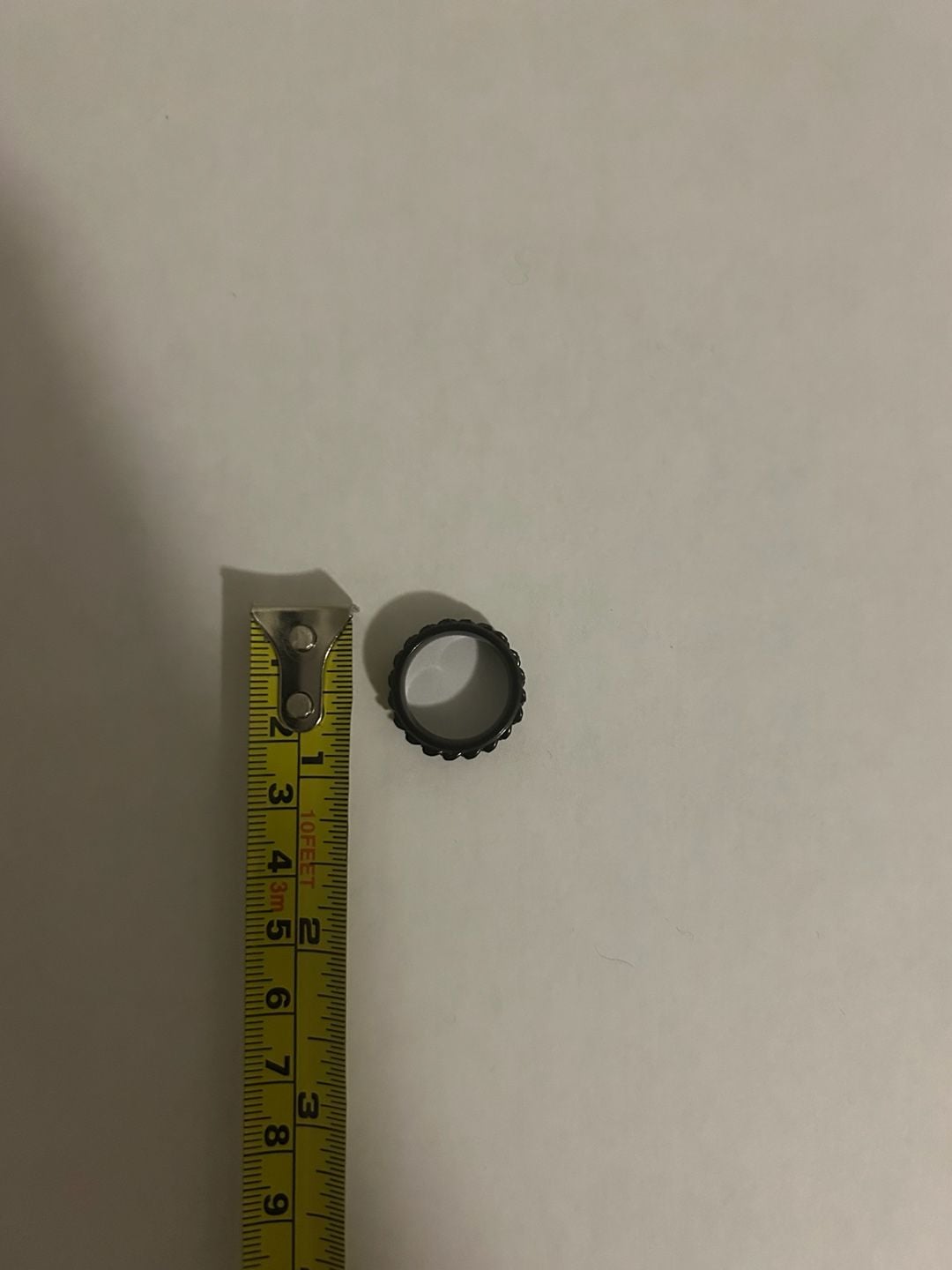Black Stainless Steel Chain Spinner Fidget Ring Size 6 4