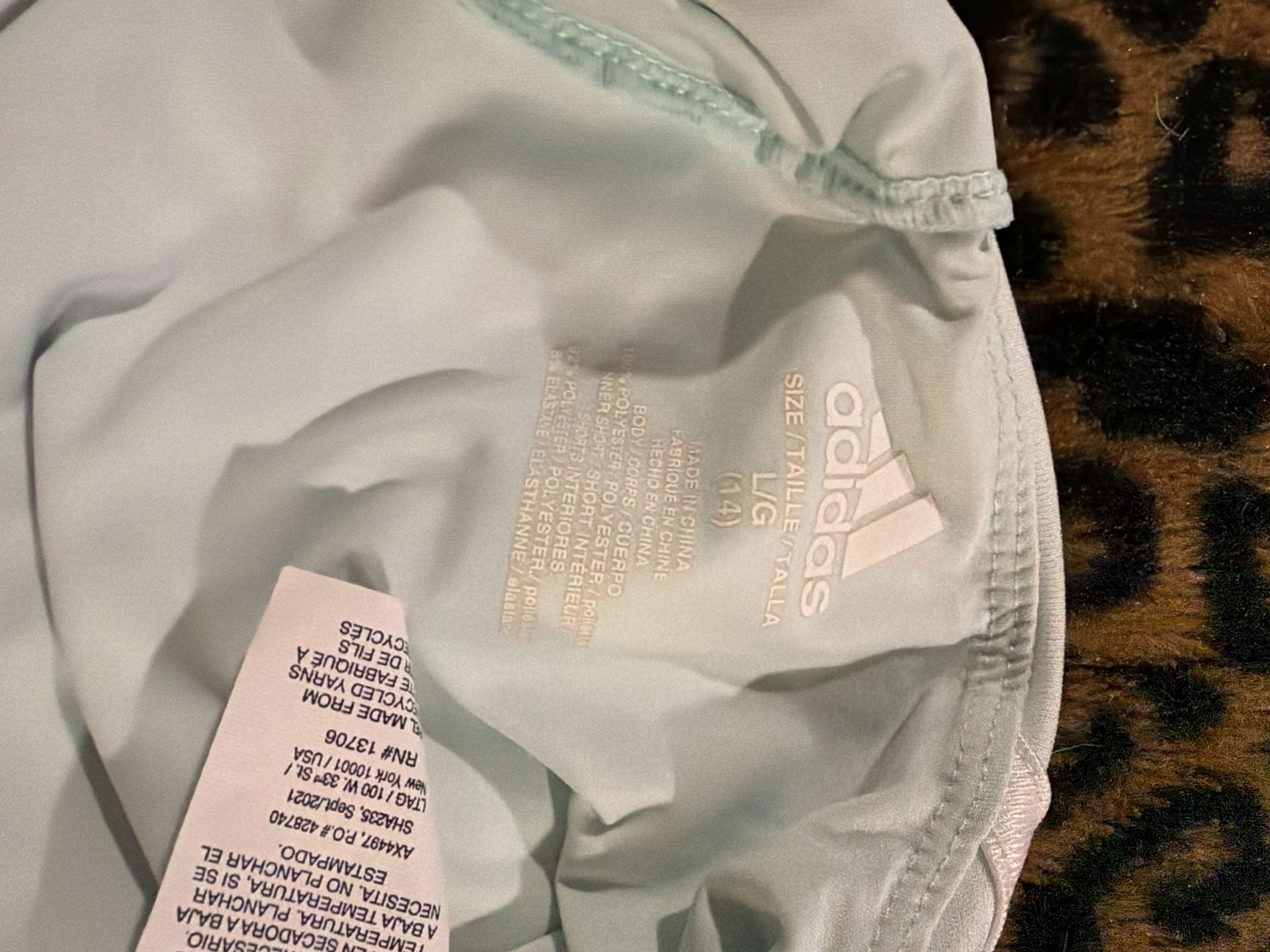 Adidas Athletic Skort Size L (14) Light Blue Tennis Skirt 6