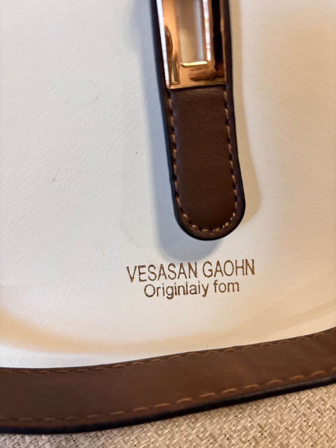 Vesasan Gaohn White shoulder PU Leather Handbag 3