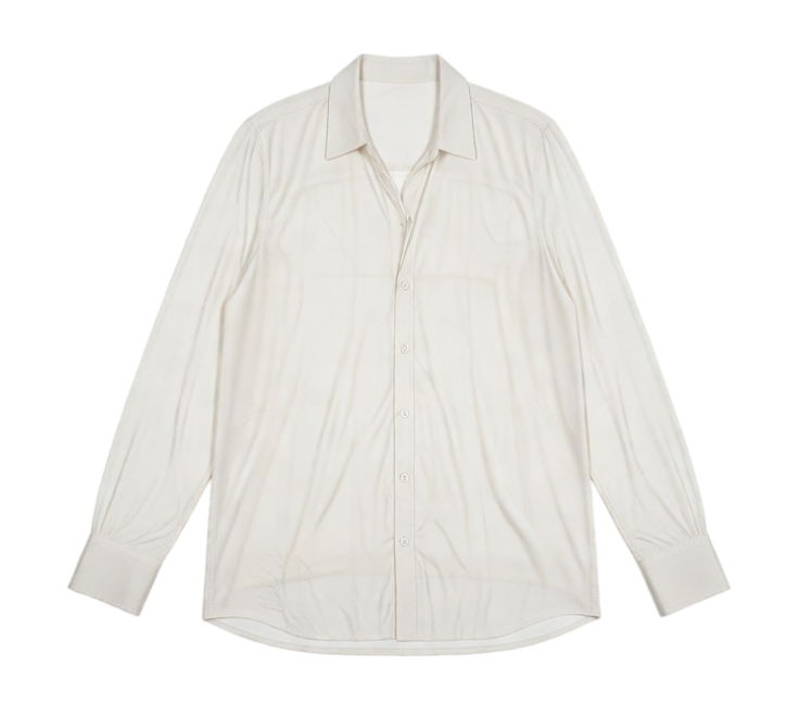 Lola River Silky Cupro Button-Up Blouse Small Like New 2
