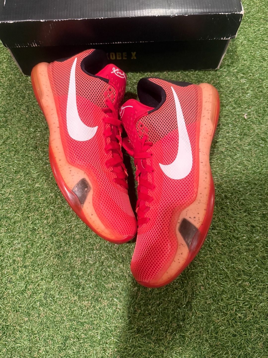 Nike Kobe X Size 10 Red Hot Lava Majors Basketball Shoes 2