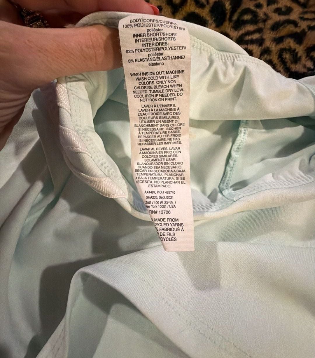 Adidas Athletic Skort Size L (14) Light Blue Tennis Skirt 5