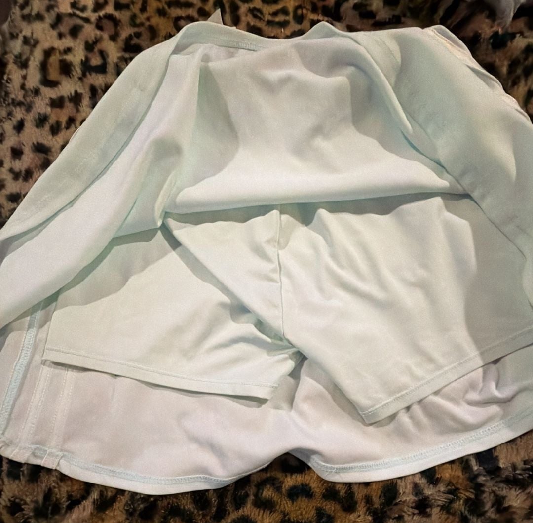 Adidas Athletic Skort Size L (14) Light Blue Tennis Skirt 4