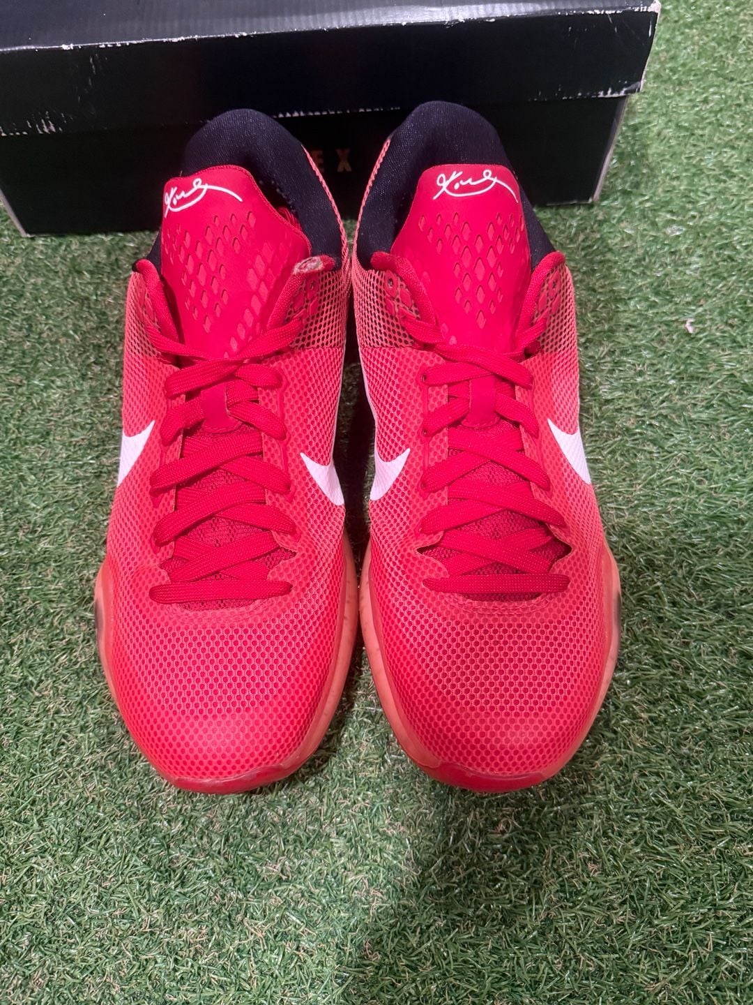 Nike Kobe X Size 10 Red Hot Lava Majors Basketball Shoes 9