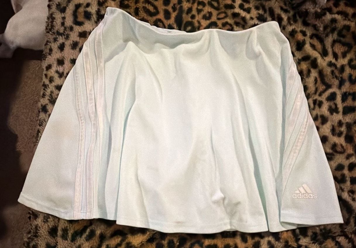 Adidas Athletic Skort Size L (14) Light Blue Tennis Skirt 7
