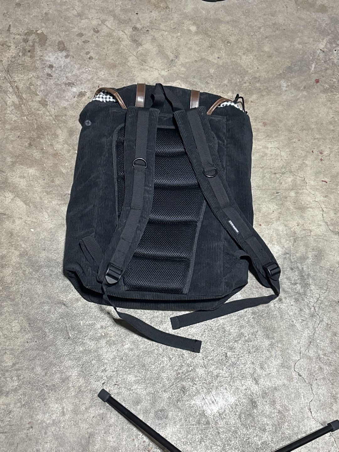 Steve Madden Barnett Avenue Black Corduroy Backpack 4