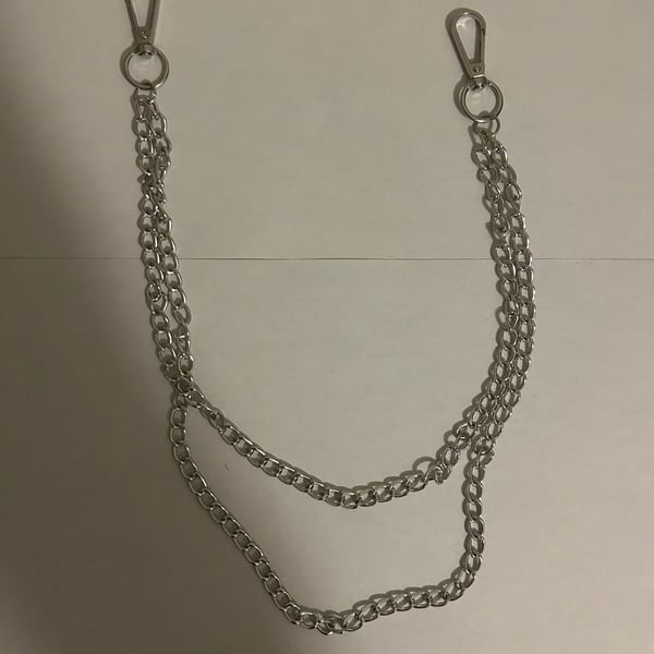Layered Metal Chain Punk Pants Chain Wallet Chain