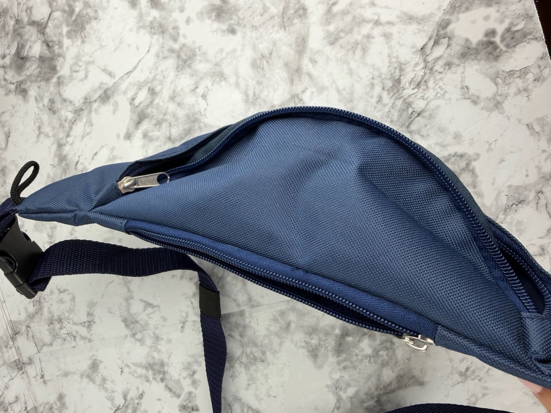 Disney Stitch Sitting Trio Fanny Pack Blue Navy Canvas Waist Bag 3