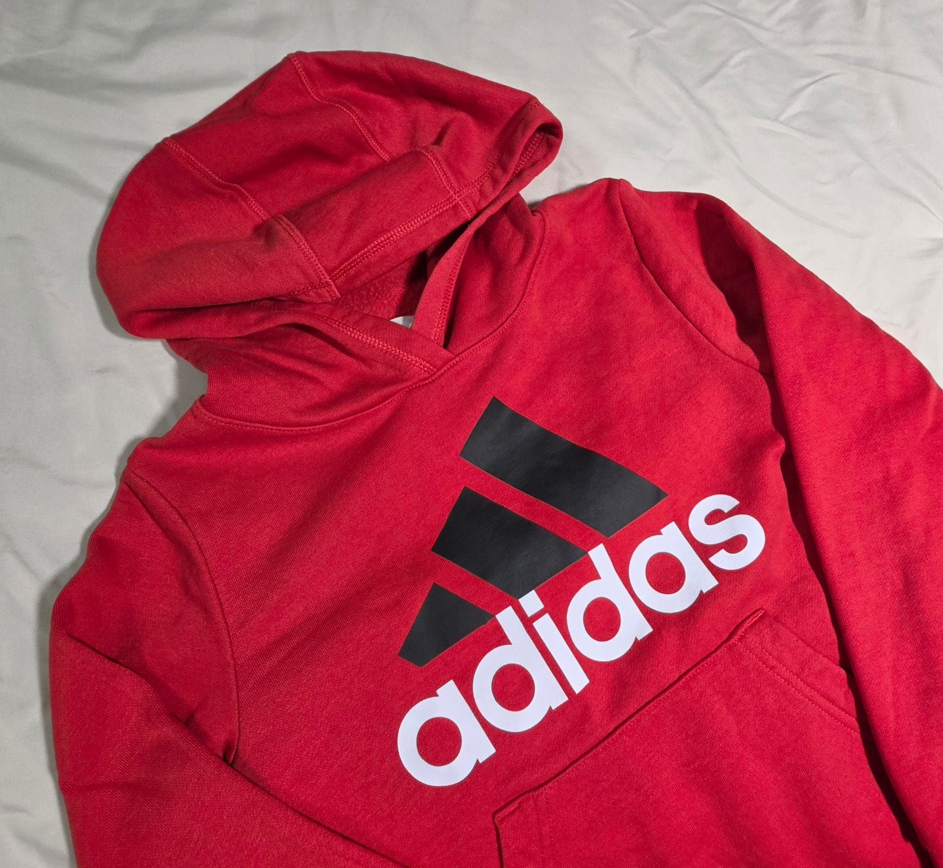 Adidas Big Boys Youth Long Sleeve Essential Fleece Hoody Size S 2