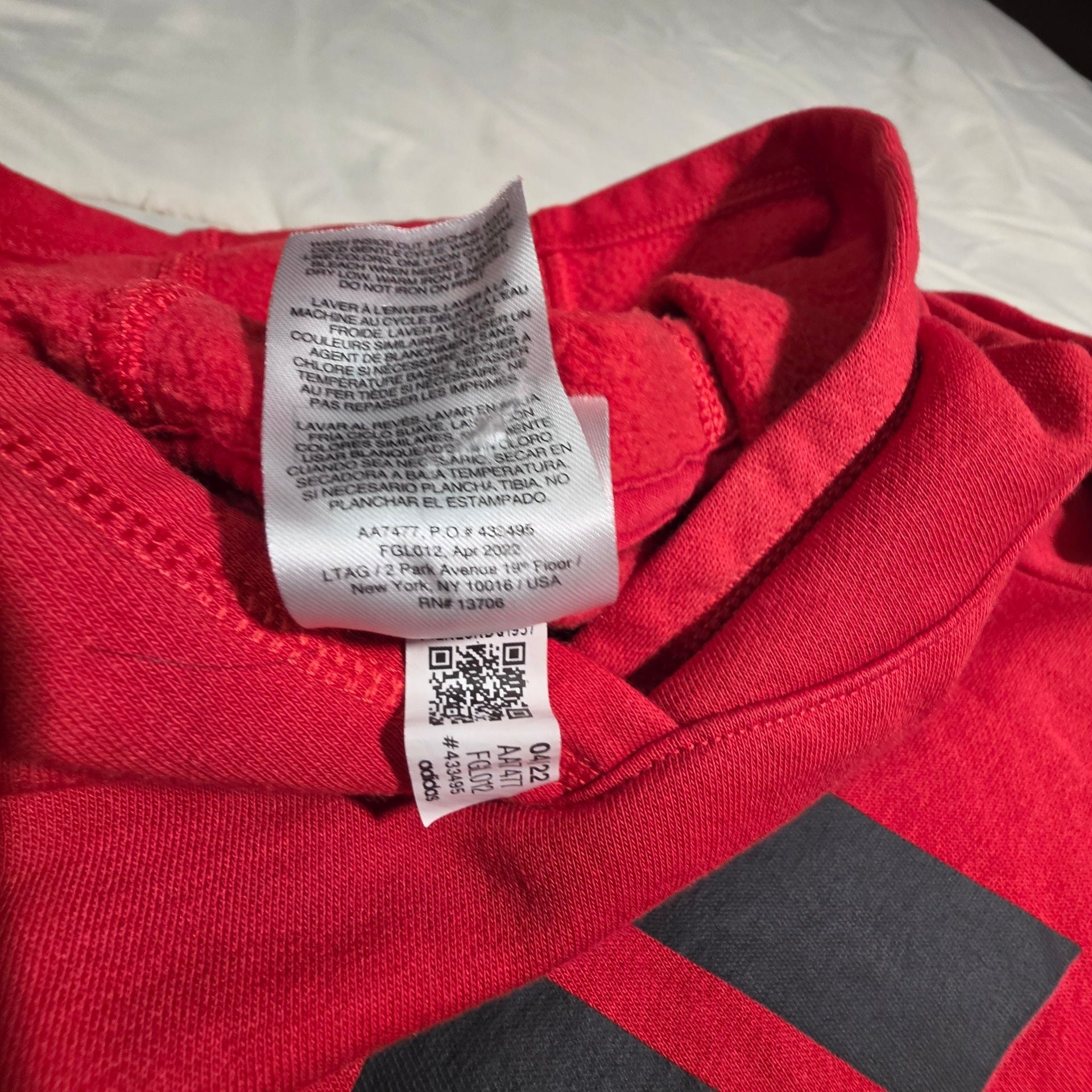 Adidas Big Boys Youth Long Sleeve Essential Fleece Hoody Size S 7