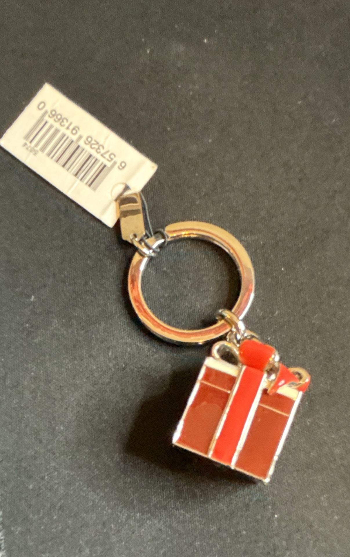 Coach Present Key Fob Red Gift Box Keychain Charm 5