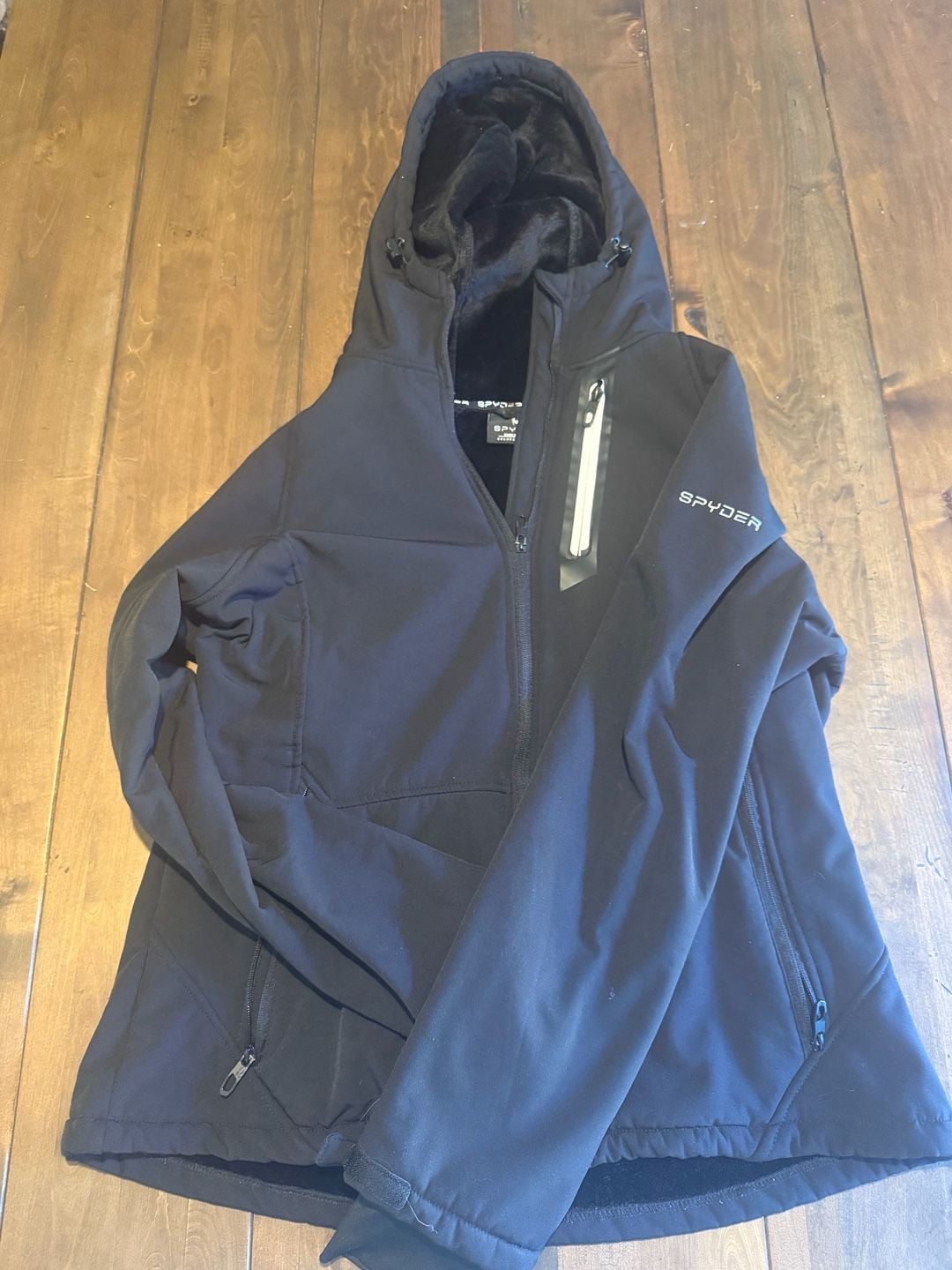 Spyder Softshell Hooded Jacket Black 1