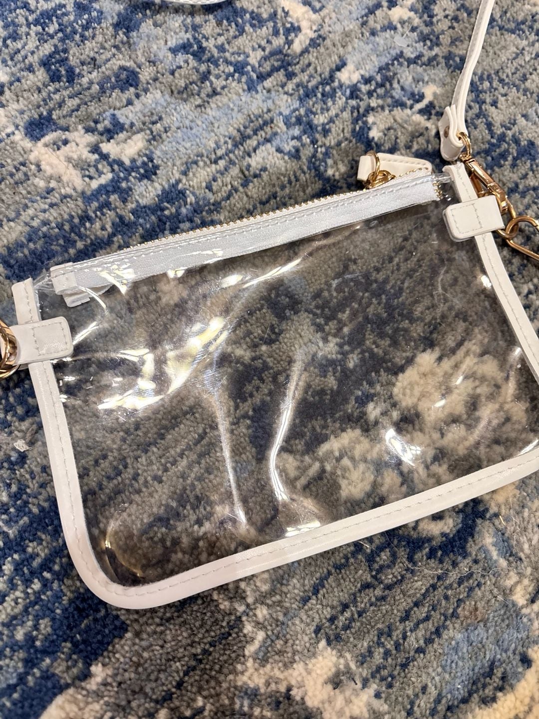 Clear Transparent Stadium Approved Crossbody Bag White 3