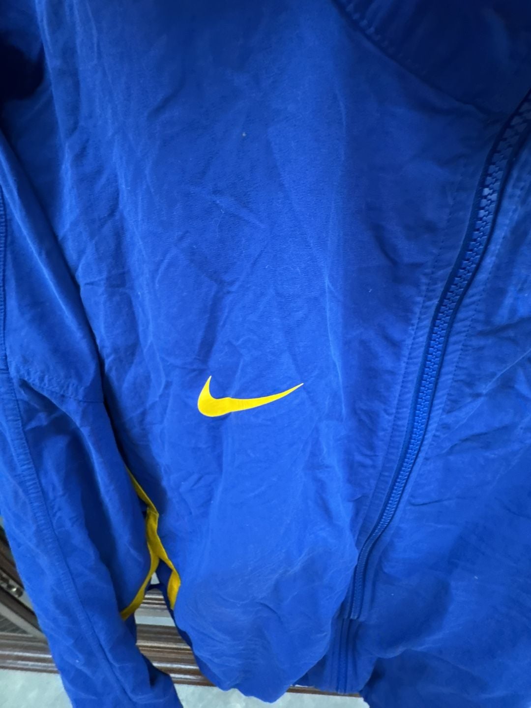 Nike Golden State Warriors Jacket Size M Blue Full-Zip Track Windbreaker 4