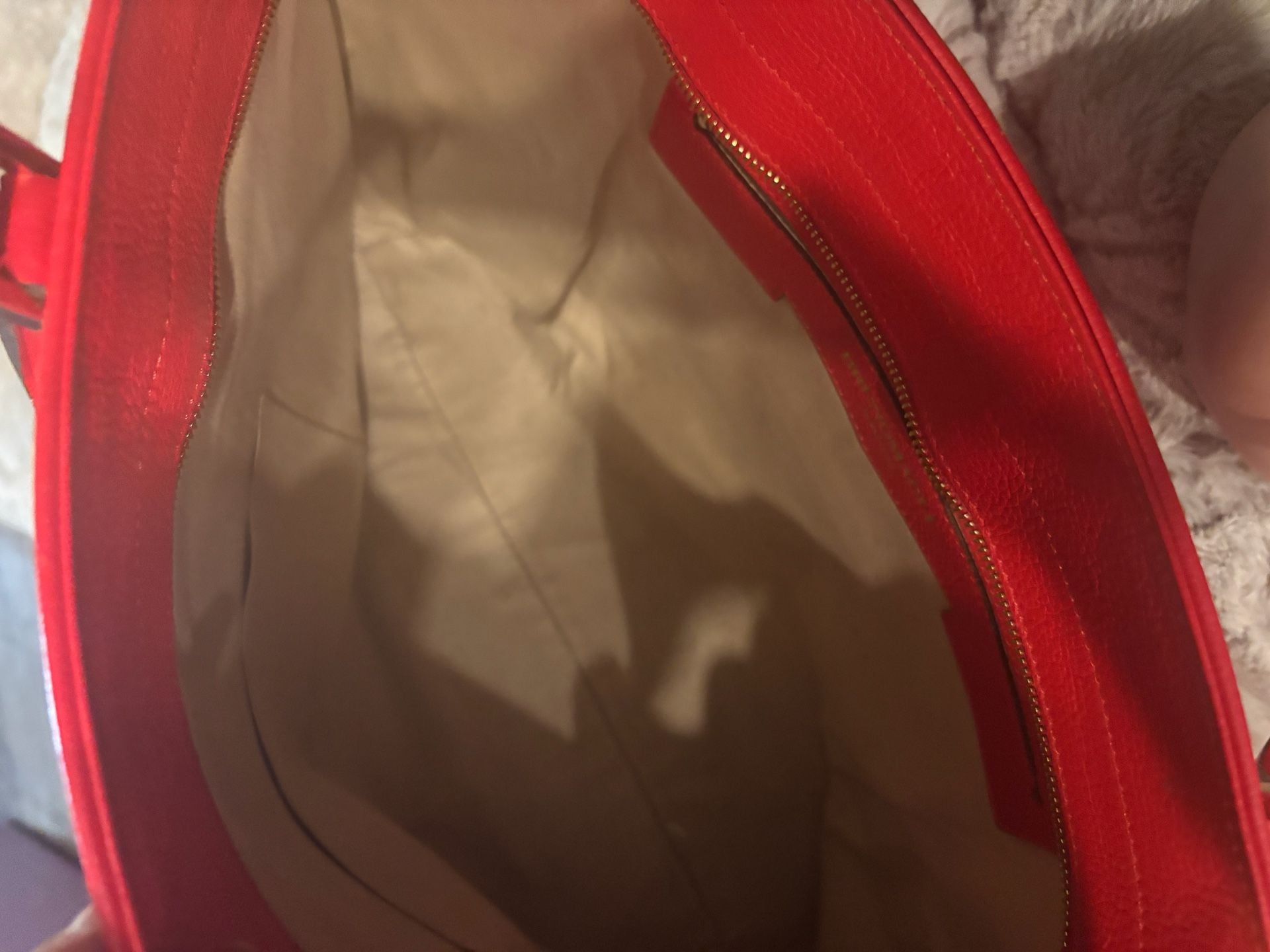 Bruno Magli Leather Tote Red Handbag 9