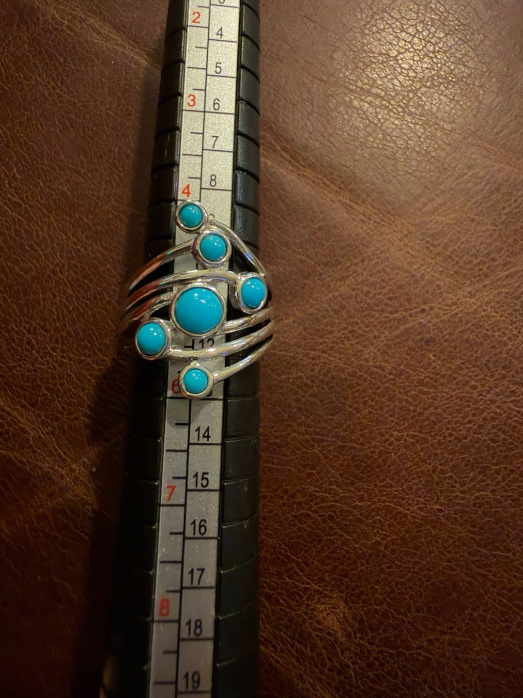 Stunning Turquoise Ring Bezel Set in Sterling Silver 1