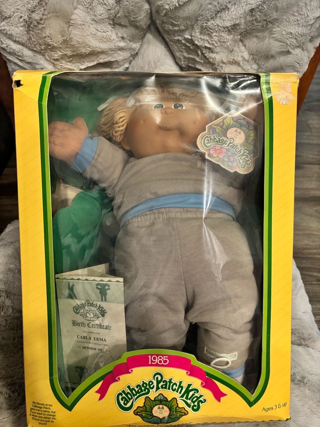 Coleco Cabbage Patch Kids Doll 1985 Carla Erma in Box 2