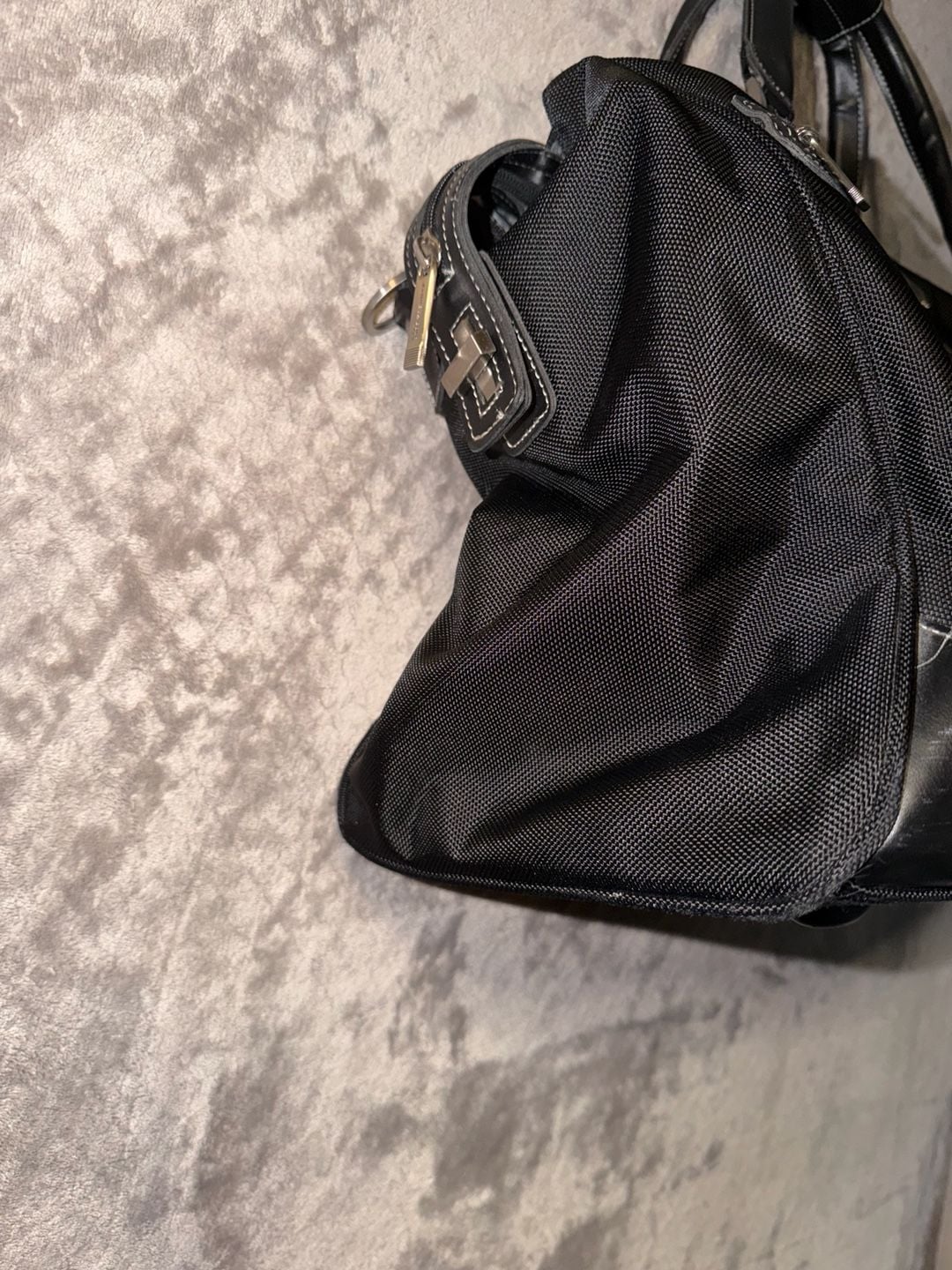 Kenneth Cole New York Laptop Tote Bag Black Nylon 8