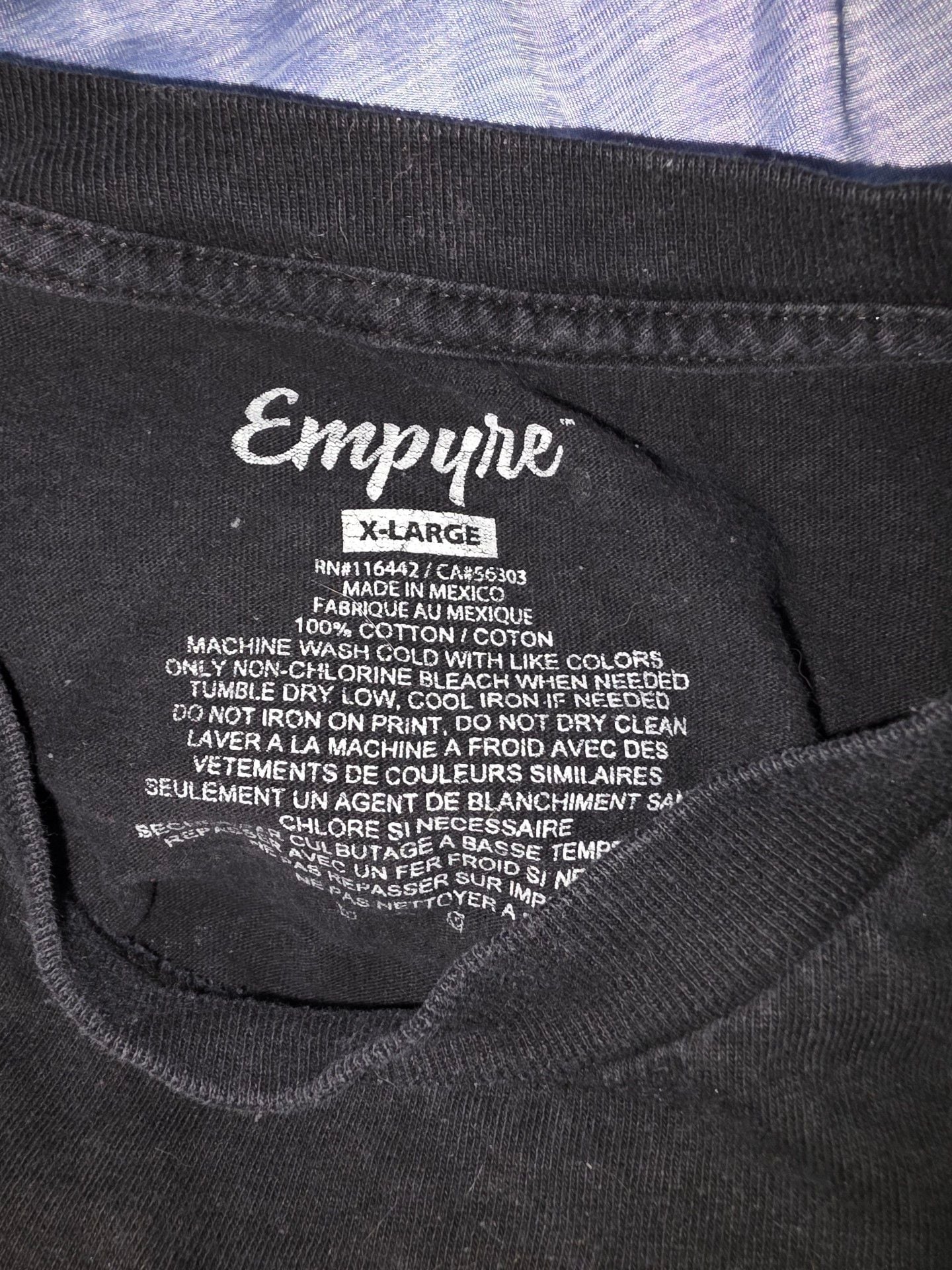 Empyre Long Sleeve T-Shirt Size X-Large Black Graphic Print 6