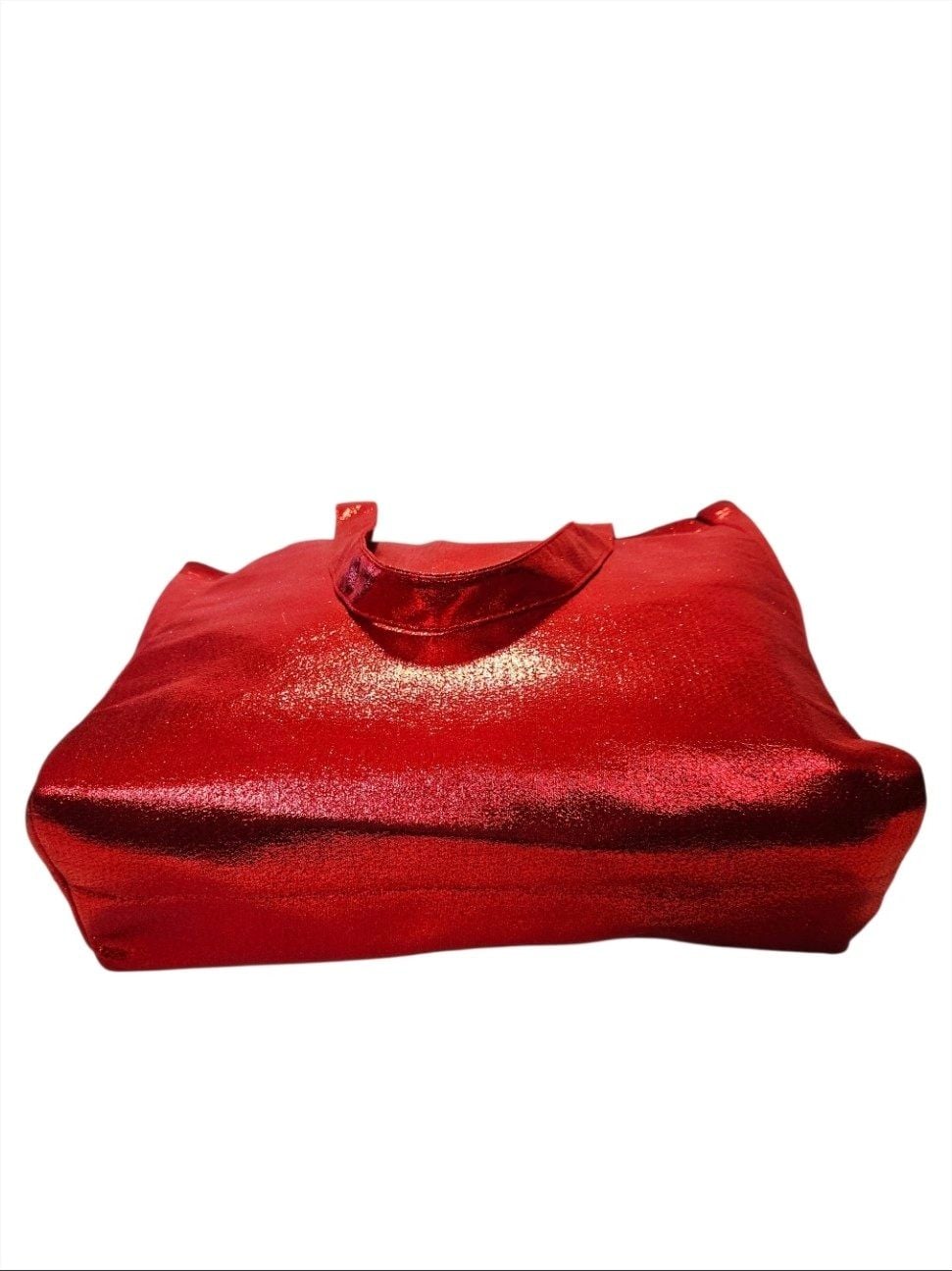 Marc Jacobs Daisy Red Metallic Tote Shopping Bag 11