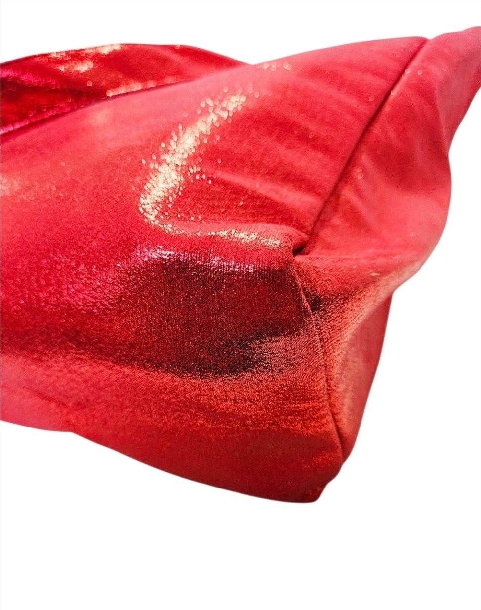 Marc Jacobs Daisy Red Metallic Tote Shopping Bag 13