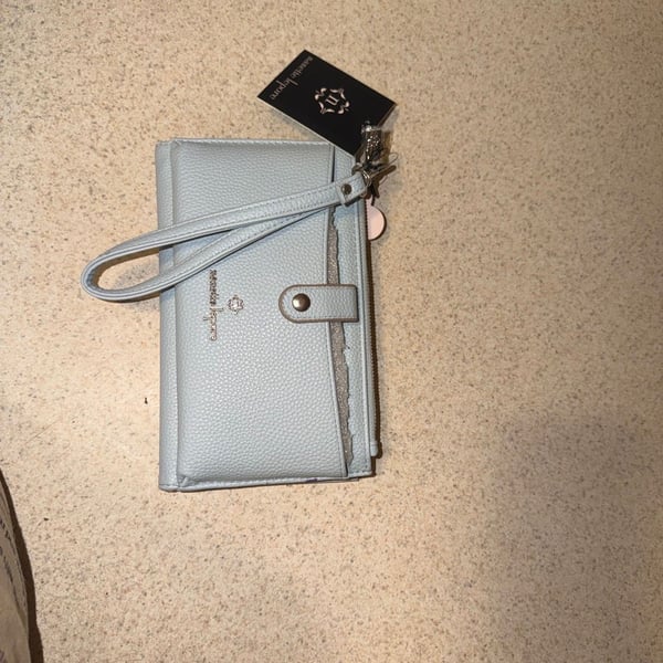 Nanette Lepore Blue Pebbled Wallet Wristlet