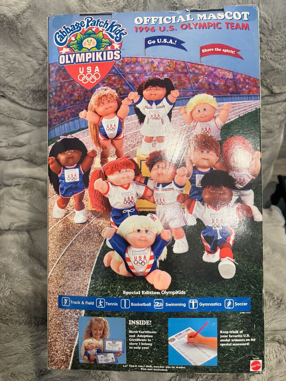 Mattel Cabbage Patch Kids 14 In Nola Peg Soccer Olympikids 1996 Doll 4