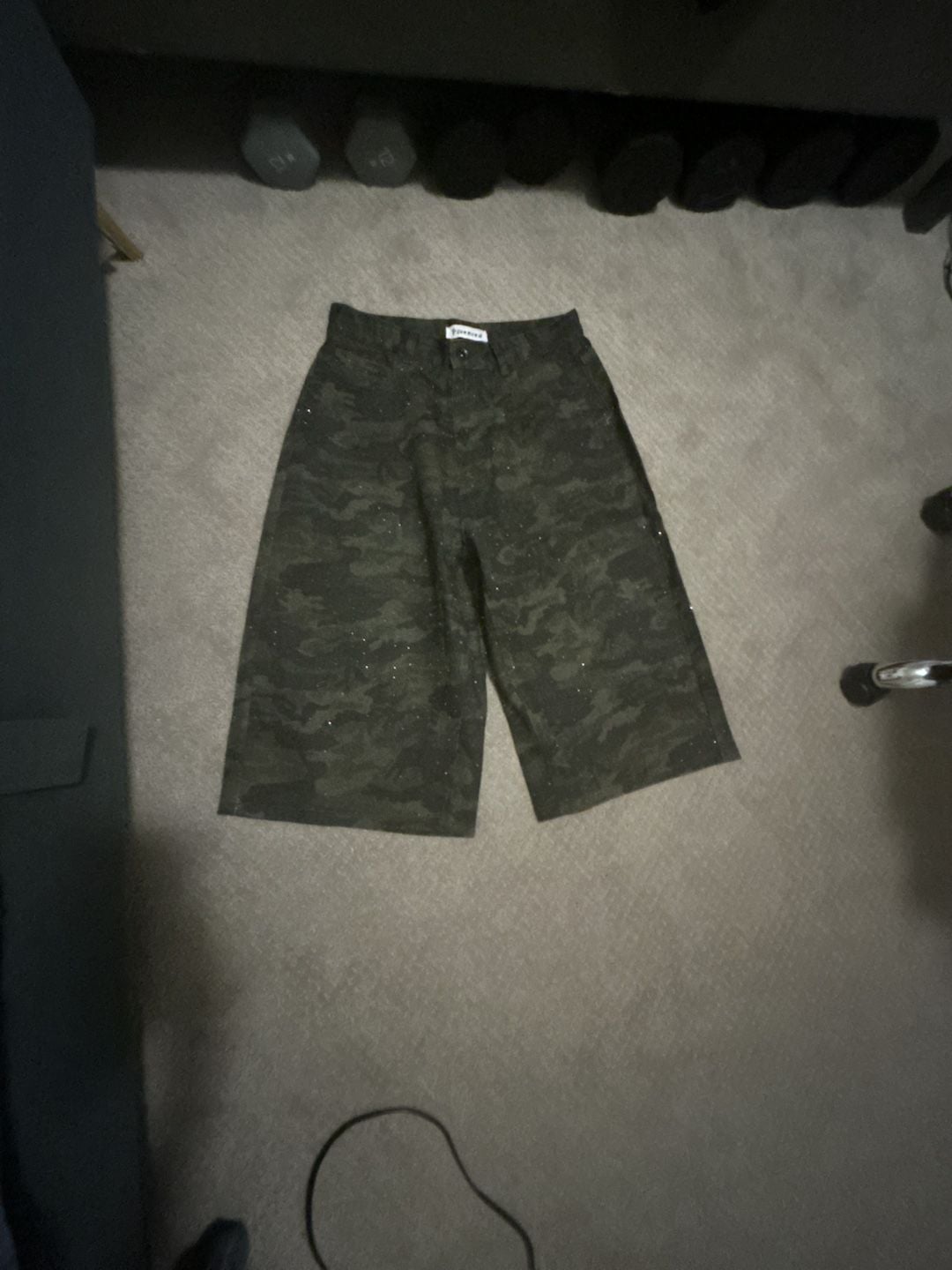 Fluenced Camouflage Denim Jorts Green Camo Shorts 2
