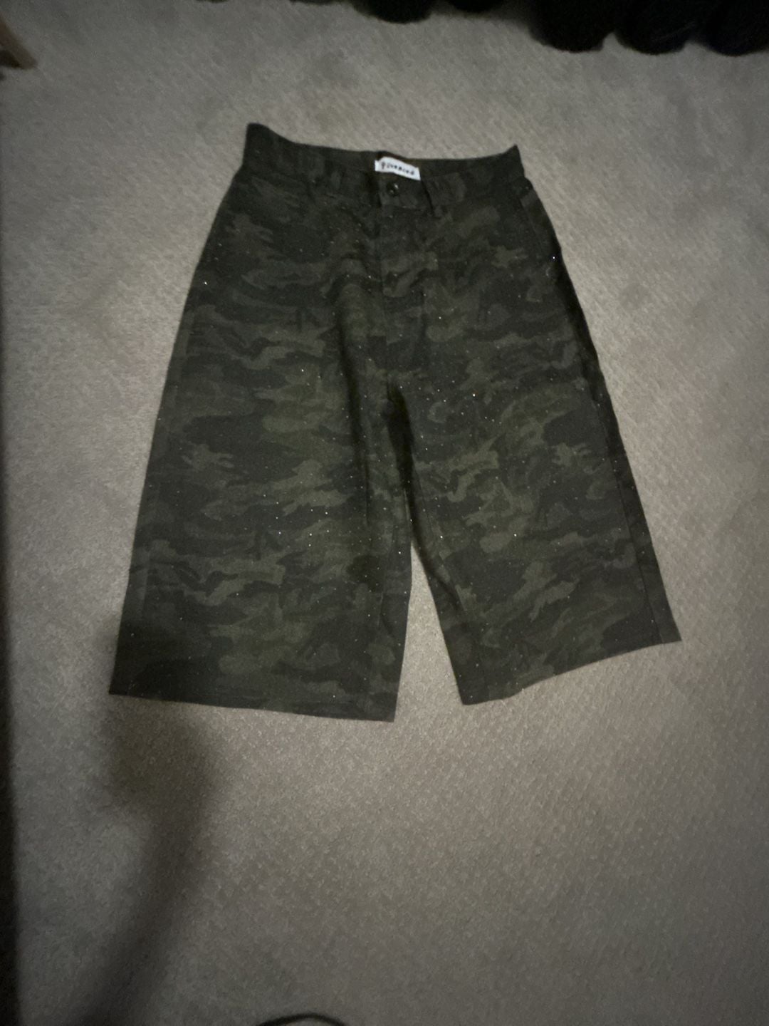 Fluenced Camouflage Denim Jorts Green Camo Shorts 3
