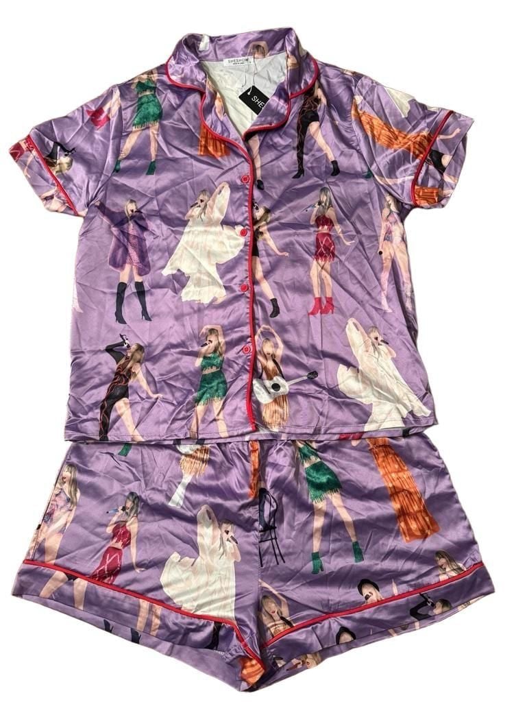 Sheshow Taylor Swift Eras Tour Satin Pajama Set Size S b1507 1