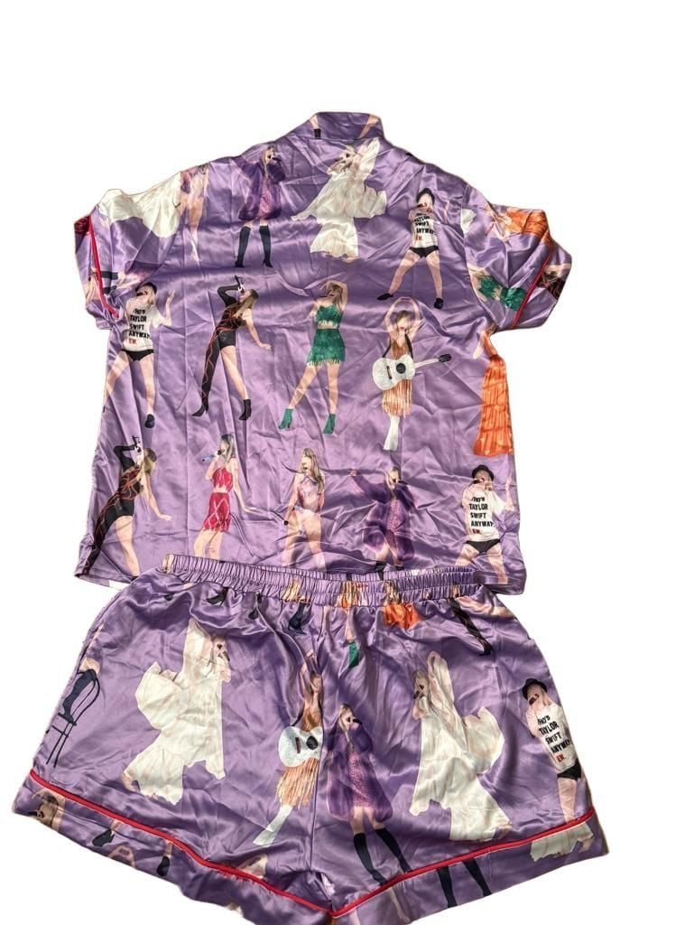 Sheshow Taylor Swift Eras Tour Satin Pajama Set Size S b1507 3