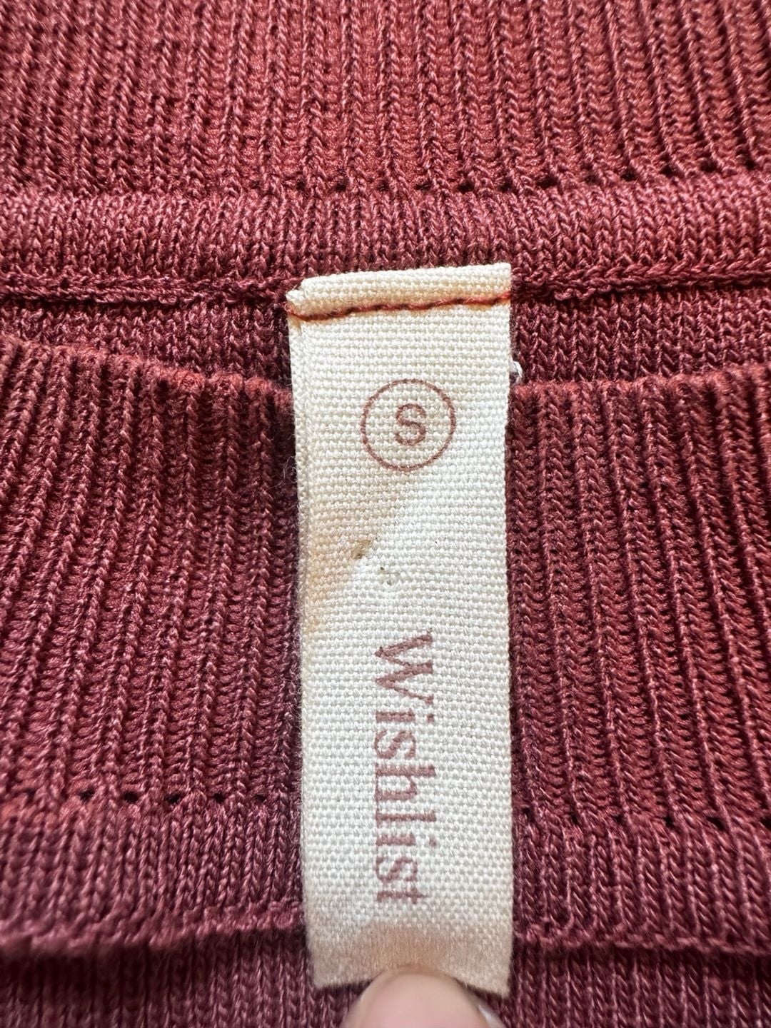 Wishlist Ribbed Midi Dress Size S Burgundy Cutout Sleeveless 3