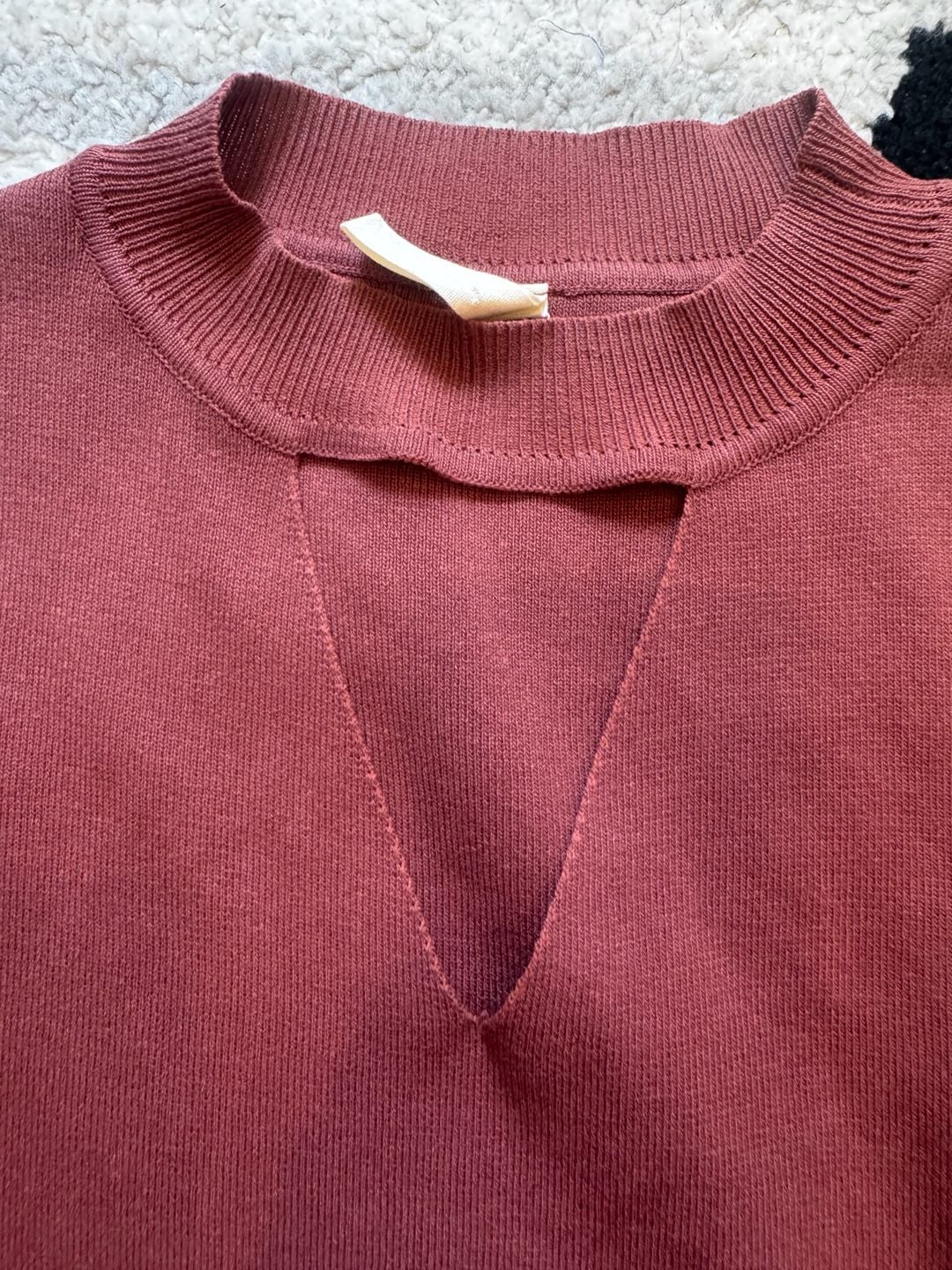 Wishlist Ribbed Midi Dress Size S Burgundy Cutout Sleeveless 4