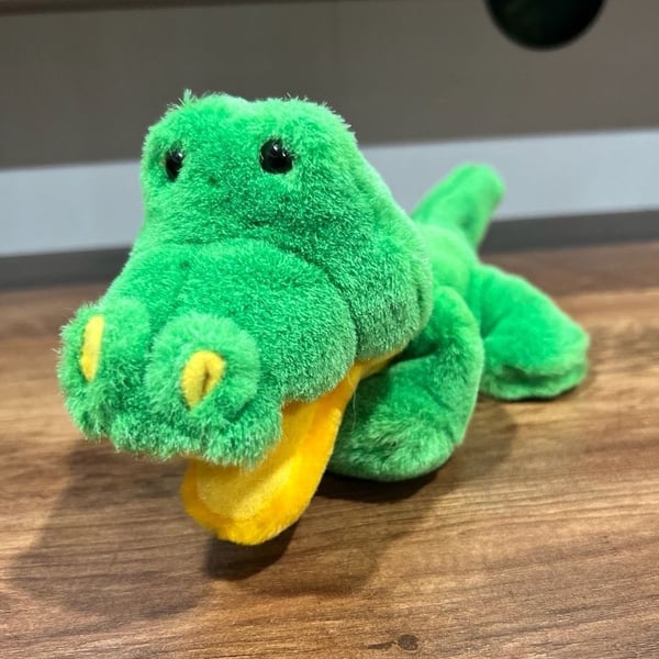 Steven Smith Alligator Crocodile Plush Stuffed Animal Green Yellow