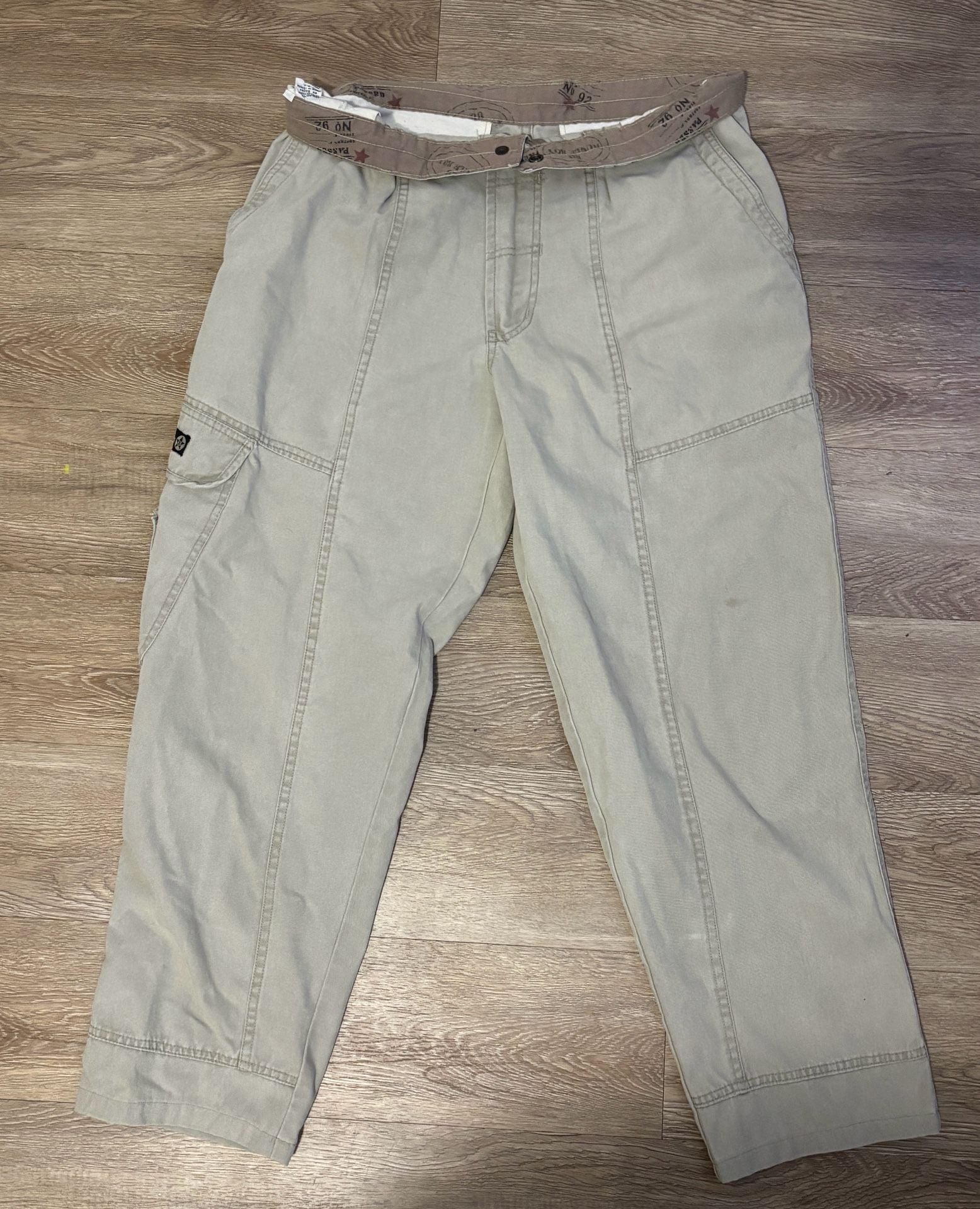 Bugle Boy Air Command Cargo Pants Beige Vintage 90s 2