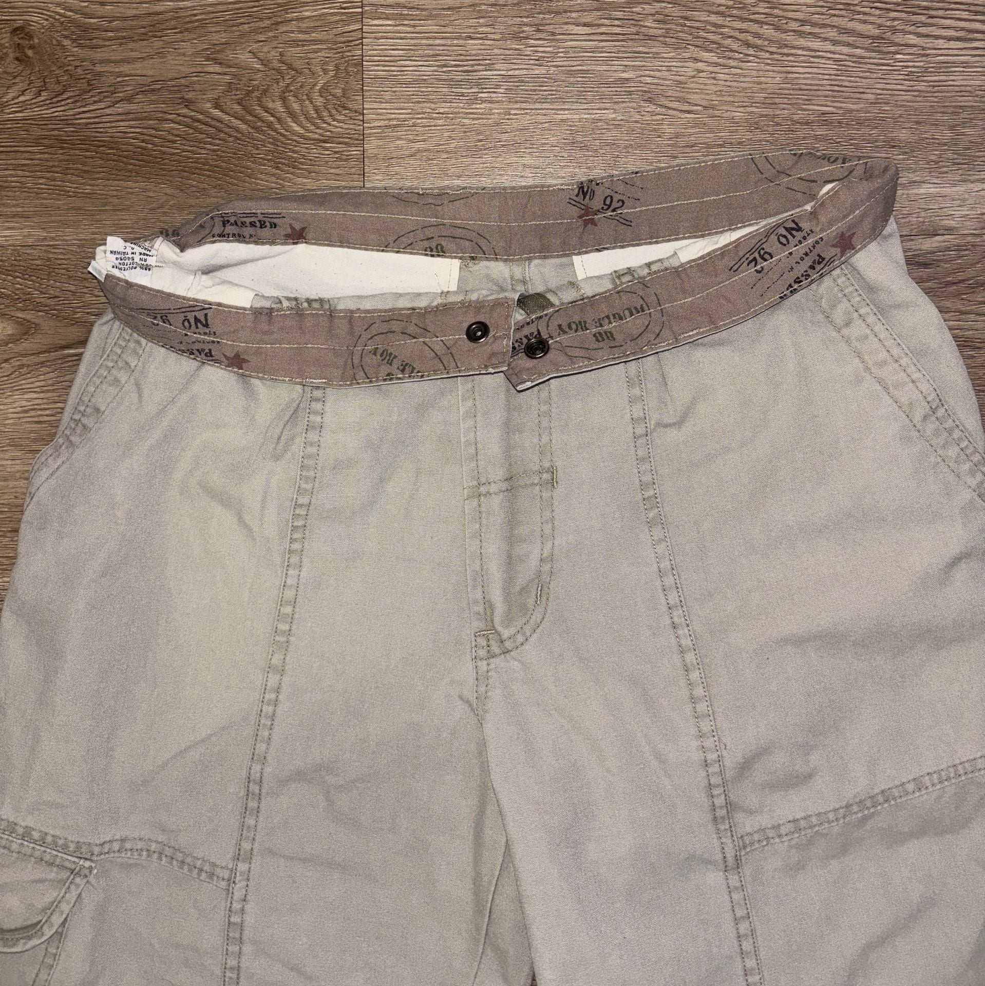 Bugle Boy Air Command Cargo Pants Beige Vintage 90s 3