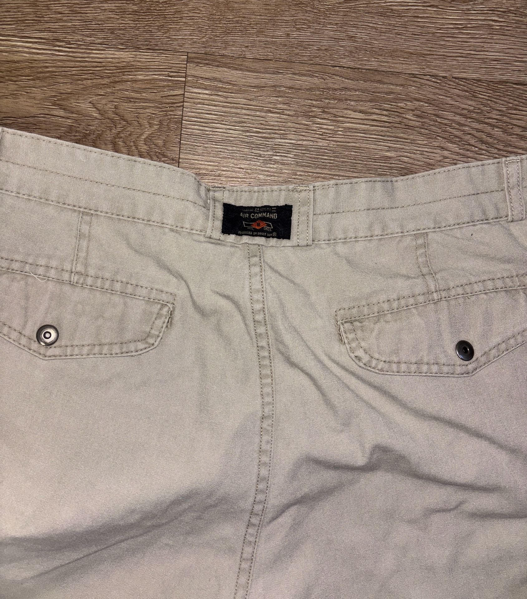Bugle Boy Air Command Cargo Pants Beige Vintage 90s 4