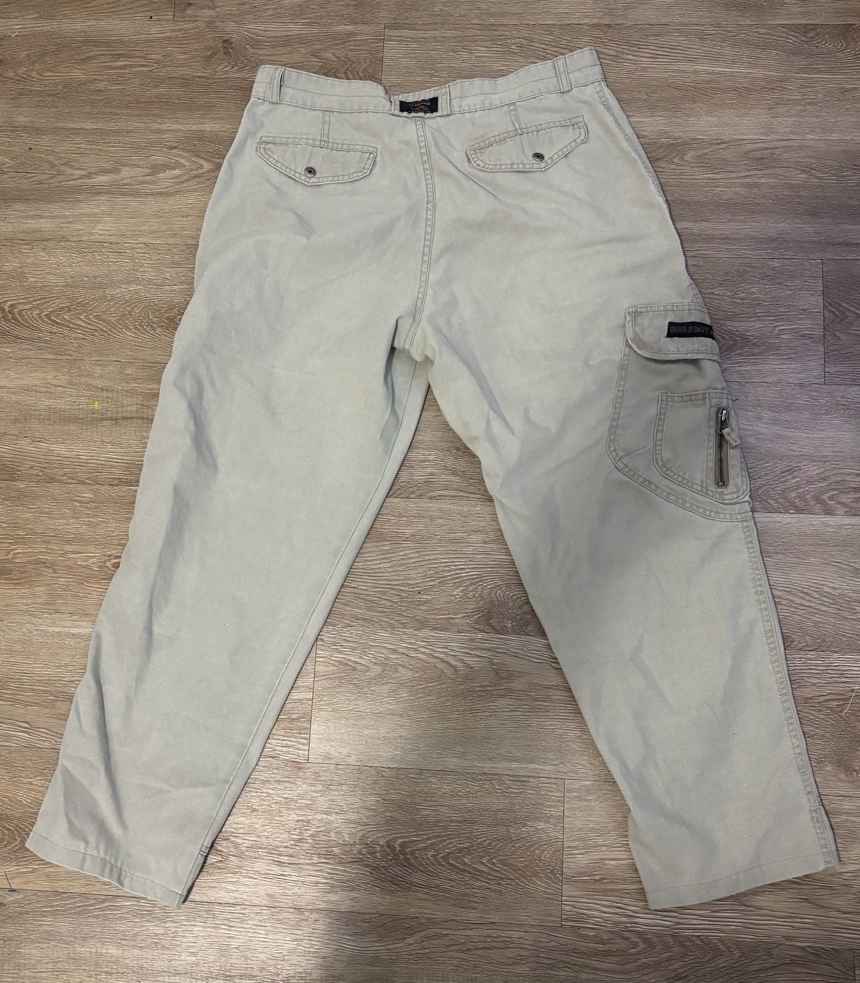 Bugle Boy Air Command Cargo Pants Beige Vintage 90s 5