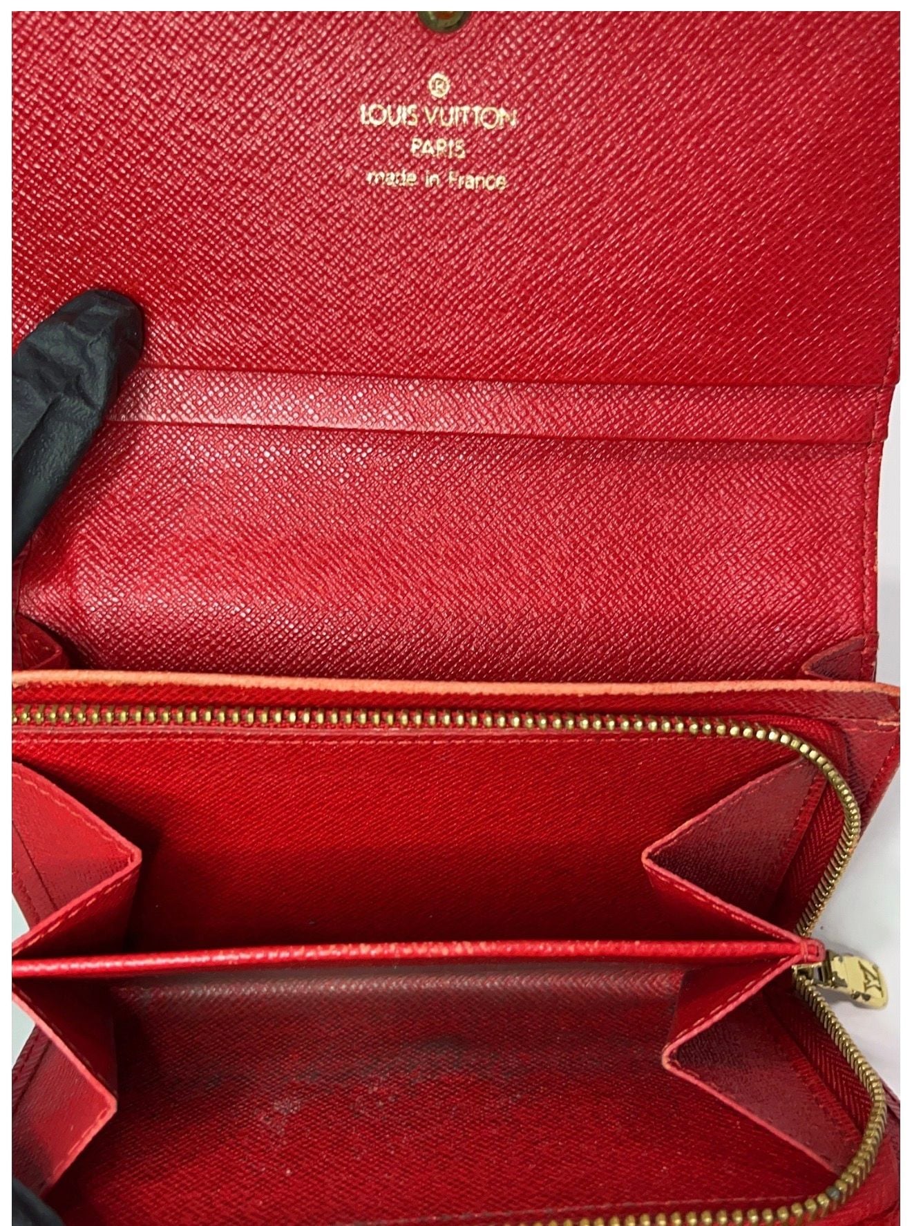 Louis Vuitton Epi Leather Portefeuille Tresor Wallet Red 11