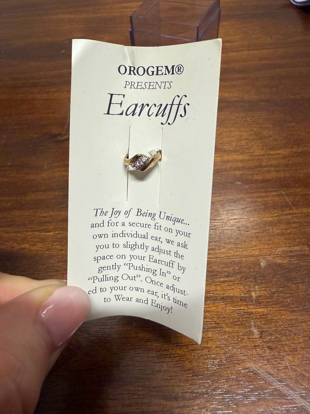 Orogem Earcuffs Gold Tone With Crystals New 3