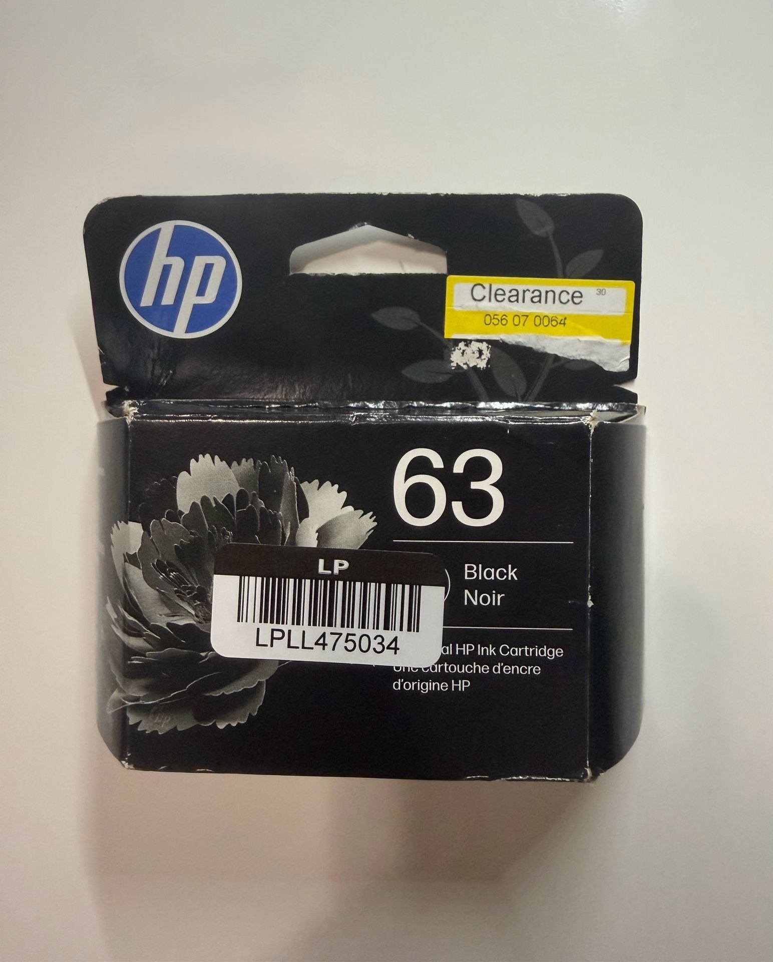 HP 63 Ink Cartridge - Black Exp Dec 2027 1