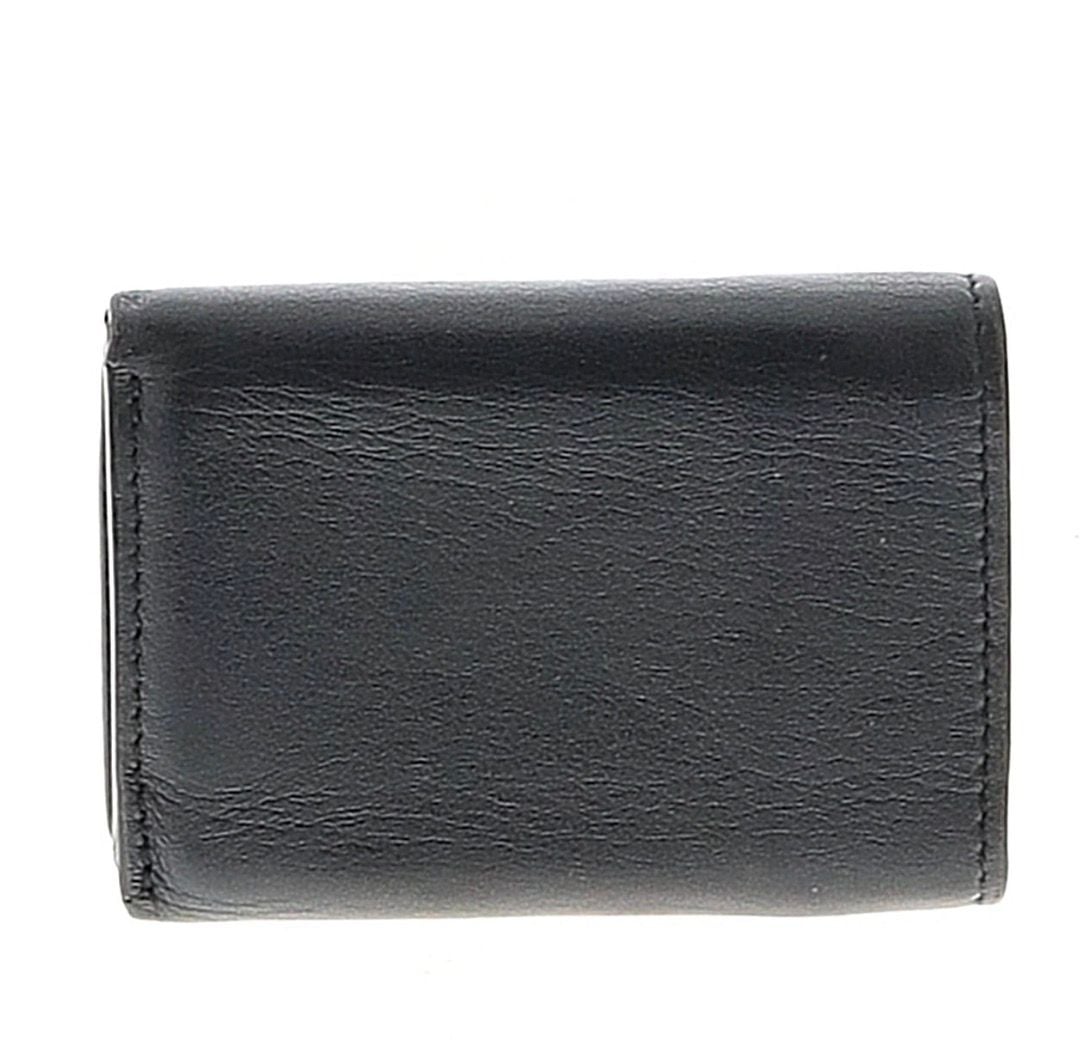 Balenciaga Paper Mini Trifold Wallet Black Leather 3