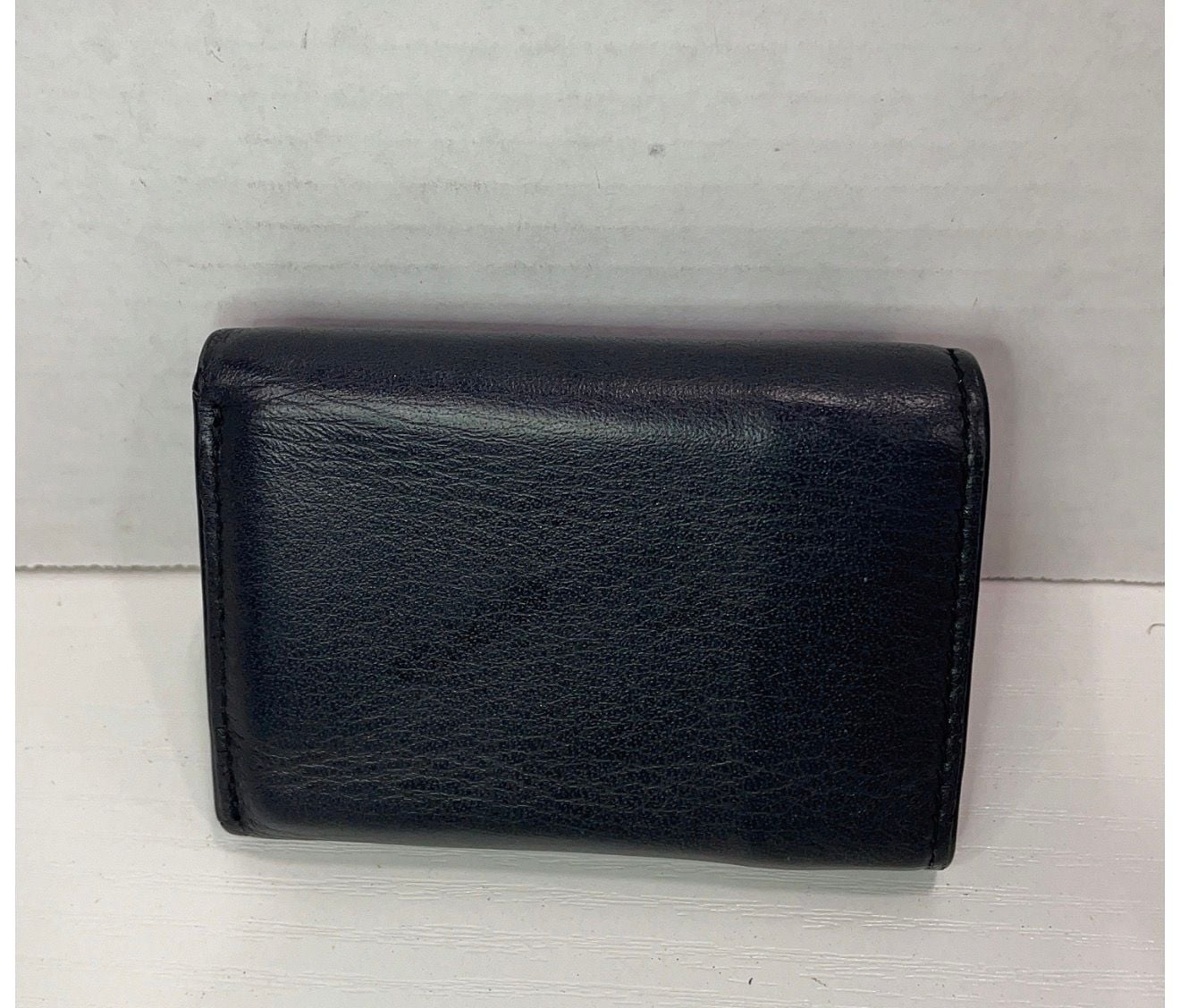 Balenciaga Paper Mini Trifold Wallet Black Leather 10